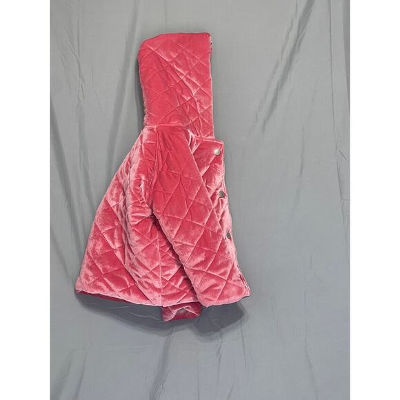 7 For All Mankind children's pink quilted hooded jacket. outerwear functional - Picture 4 of 11